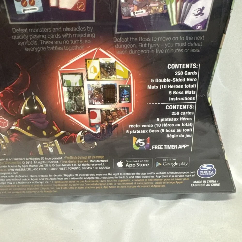 5 Minute Dungeon Fun Card Game Spin Master Games Cooperative 2-5 Players Sealed